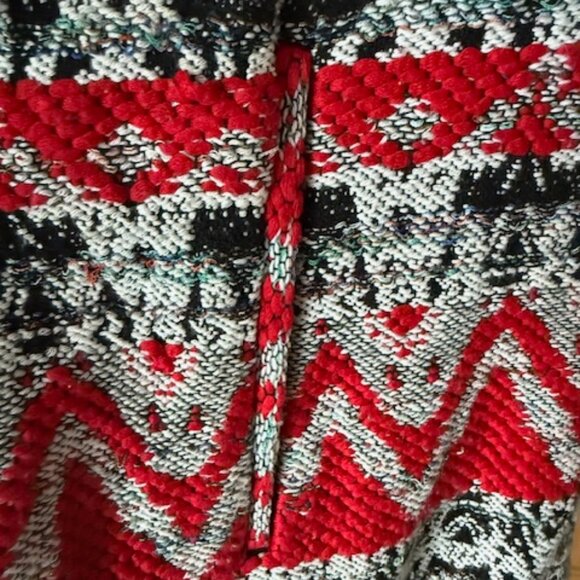 Pre-Loved IRO Red & Black Ikat Jacket - Women's 40 - Picture 8 of 10